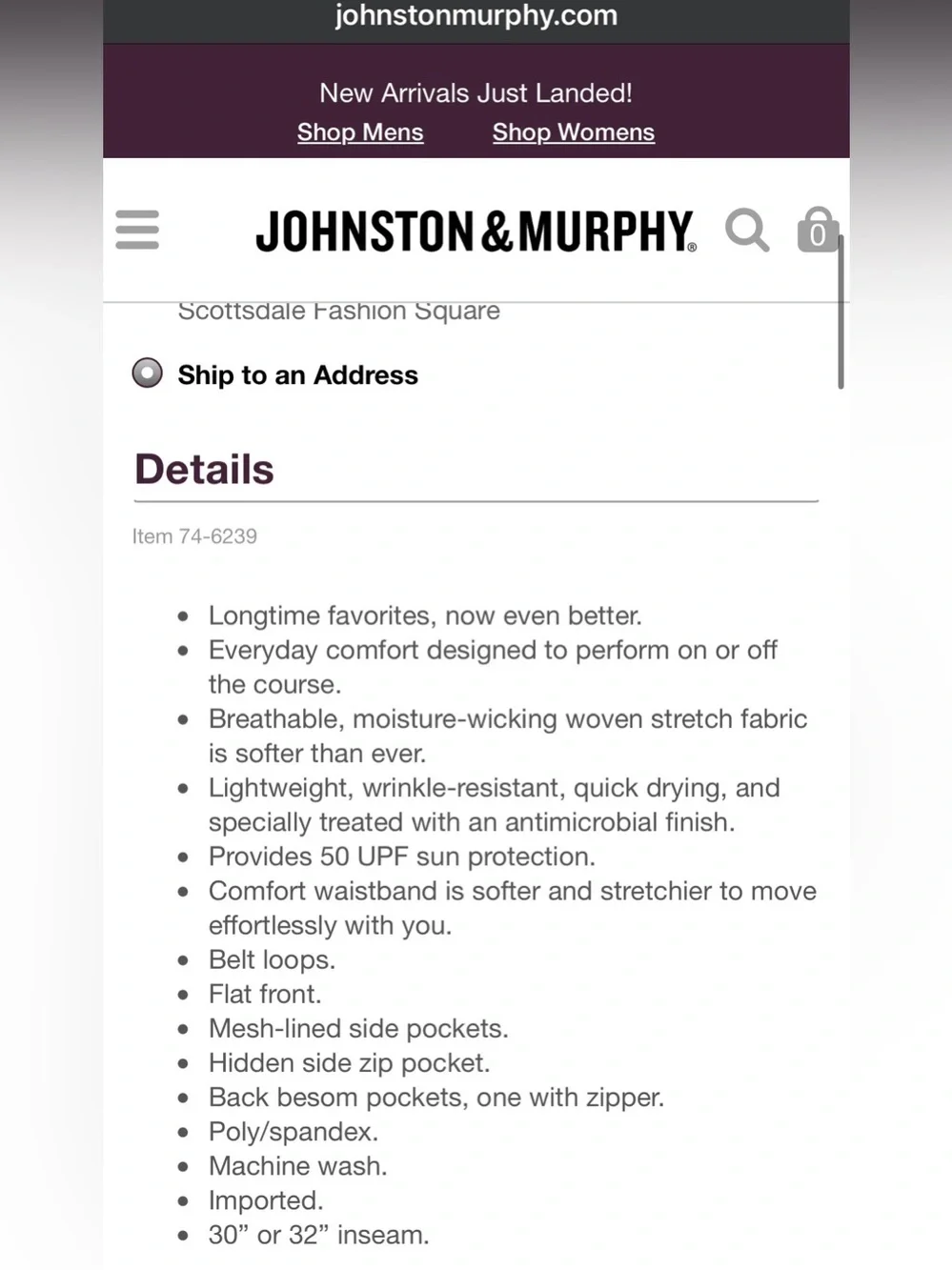 Johnston and Murphy XC+™ Ultimate Performance Pants